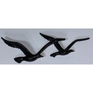 Vtg Homco Black Flying Birds‎ Wall Hanging MCM Decor Retro